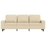 Sofá de 3 plazas de tela crema 180 cm by , Sofas - Ref: Foro24-359401, Price: 281,80 €, Discount: %