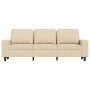 Sofá de 3 plazas de tela crema 180 cm by , Sofas - Ref: Foro24-359401, Price: 283,04 €, Discount: %