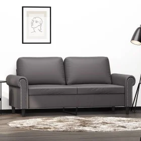 Zweiplätziges Kunstledersofa in Grau, 140 cm. von , Sofas - Ref: Foro24-359506, Preis: 229,61 €, Rabatt: %