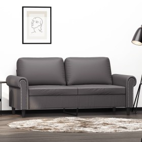 Zweiplätziges Kunstledersofa in Grau, 140 cm. von , Sofas - Ref: Foro24-359506, Preis: 233,22 €, Rabatt: %