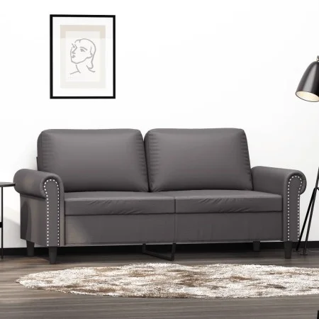 Zweiplätziges Kunstledersofa in Grau, 140 cm. von , Sofas - Ref: Foro24-359506, Preis: 229,71 €, Rabatt: %