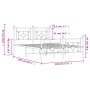 Estructura cama metal con cabecero y estribo blanco 140x200 cm de , Camas y somieres - Ref: Foro24-374407, Precio: 108,22 €, ...