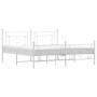 Metallbettgestell mit Kopf- und Fußteil weiß 183x213 cm von , Betten und Lattenroste - Ref: Foro24-374411, Preis: 124,75 €, R...
