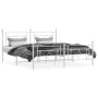 Metallbettgestell mit Kopf- und Fußteil weiß 183x213 cm von , Betten und Lattenroste - Ref: Foro24-374411, Preis: 124,75 €, R...