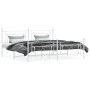 Metal bed frame with headboard and white footboard 200x200 cm by , Beds and slatted bases - Ref: Foro24-374413, Price: 138,79...