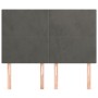 Cabeceros 4 unidades terciopelo gris oscuro 72x5x78/88 cm