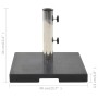 Base de sombrilla de granito cuadrada negro 20 kg de vidaXL, Bases para sombrillas - Ref: Foro24-45066, Precio: 71,58 €, Desc...