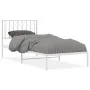 Bettgestell aus Metall mit weißem Kopfteil 90x200 cm von , Betten und Lattenroste - Ref: Foro24-374479, Preis: 59,70 €, Rabat...