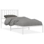 Bettgestell aus Metall mit weißem Kopfteil 90x200 cm von , Betten und Lattenroste - Ref: Foro24-374479, Preis: 62,45 €, Rabat...