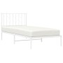Bettgestell aus Metall mit weißem Kopfteil 90x200 cm von , Betten und Lattenroste - Ref: Foro24-374479, Preis: 62,45 €, Rabat...