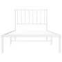 Bettgestell aus Metall mit weißem Kopfteil 90x200 cm von , Betten und Lattenroste - Ref: Foro24-374479, Preis: 59,70 €, Rabat...