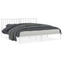 Bettgestell aus weißem Metall mit Kopfteil 200x200 cm von , Betten und Lattenroste - Ref: Foro24-374493, Preis: 117,44 €, Rab...