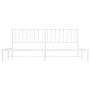 Bettgestell aus weißem Metall mit Kopfteil 200x200 cm von , Betten und Lattenroste - Ref: Foro24-374493, Preis: 117,44 €, Rab...