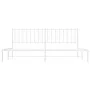 Estructura de cama con cabecero metal blanca 200x200 cm de , Camas y somieres - Ref: Foro24-374493, Precio: 115,66 €, Descuen...