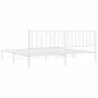 Estructura de cama con cabecero metal blanca 200x200 cm de , Camas y somieres - Ref: Foro24-374493, Precio: 115,66 €, Descuen...