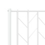 Bettgestell aus weißem Metall mit Kopfteil 200x200 cm von , Betten und Lattenroste - Ref: Foro24-374493, Preis: 117,44 €, Rab...