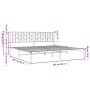 Bettgestell aus weißem Metall mit Kopfteil 200x200 cm von , Betten und Lattenroste - Ref: Foro24-374493, Preis: 117,44 €, Rab...