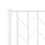 Metal bed frame with headboard and footboard white 183x213 cm by , Beds and slatted bases - Ref: Foro24-374509, Price: 115,59...
