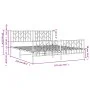 Metal bed frame with headboard and footboard white 183x213 cm by , Beds and slatted bases - Ref: Foro24-374509, Price: 115,59...