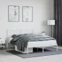 Bettgestell aus weißem Metall mit Kopfteil 140x200 cm von , Betten und Lattenroste - Ref: Foro24-374487, Preis: 115,00 €, Rab...