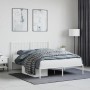 Bettgestell aus weißem Metall mit Kopfteil 140x200 cm von , Betten und Lattenroste - Ref: Foro24-374487, Preis: 117,08 €, Rab...