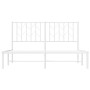 Bettgestell aus weißem Metall mit Kopfteil 140x200 cm von , Betten und Lattenroste - Ref: Foro24-374487, Preis: 117,08 €, Rab...