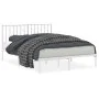 Estructura de cama de metal con cabecero blanca 135x190 cm de , Camas y somieres - Ref: Foro24-374485, Precio: 103,47 €, Desc...