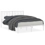 Metallbettgestell mit weißem Kopfteil 135x190 cm von , Betten und Lattenroste - Ref: Foro24-374485, Preis: 105,11 €, Rabatt: %