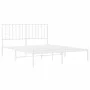 Estructura de cama de metal con cabecero blanca 135x190 cm de , Camas y somieres - Ref: Foro24-374485, Precio: 103,47 €, Desc...
