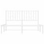 Metallbettgestell mit weißem Kopfteil 135x190 cm von , Betten und Lattenroste - Ref: Foro24-374485, Preis: 105,11 €, Rabatt: %