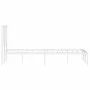 Metal bed frame with white headboard 135x190 cm by , Beds and slatted bases - Ref: Foro24-374485, Price: 103,47 €, Discount: %