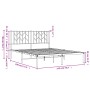 Metallbettgestell mit weißem Kopfteil 135x190 cm von , Betten und Lattenroste - Ref: Foro24-374485, Preis: 105,11 €, Rabatt: %