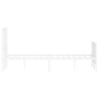 Metal bed frame with headboard and white footboard 120x200 cm by , Beds and slatted bases - Ref: Foro24-374502, Price: 103,94...