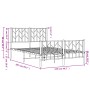 Metal bed frame with headboard and white footboard 120x200 cm by , Beds and slatted bases - Ref: Foro24-374502, Price: 103,94...