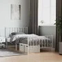 Bettgestell aus weißem Metall mit Kopf- und Fußteil 100x190 cm von , Betten und Lattenroste - Ref: Foro24-374498, Preis: 70,3...