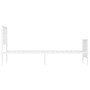 White metal bed frame with headboard and footboard 100x190 cm by , Beds and slatted bases - Ref: Foro24-374498, Price: 71,33 ...