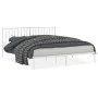 Estructura de cama de metal con cabecero blanco 183x213 cm de , Camas y somieres - Ref: Foro24-374491, Precio: 93,00 €, Descu...