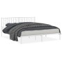 Metal bed frame with white headboard 183x213 cm by , Beds and slatted bases - Ref: Foro24-374491, Price: 94,20 €, Discount: %