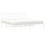 Estructura de cama de metal con cabecero blanco 183x213 cm de , Camas y somieres - Ref: Foro24-374491, Precio: 93,00 €, Descu...