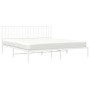 Metallbettgestell mit weißem Kopfteil 183x213 cm von , Betten und Lattenroste - Ref: Foro24-374491, Preis: 94,20 €, Rabatt: %