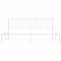 Estructura de cama de metal con cabecero blanco 183x213 cm de , Camas y somieres - Ref: Foro24-374491, Precio: 93,00 €, Descu...