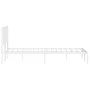 Estructura de cama de metal con cabecero blanco 183x213 cm de , Camas y somieres - Ref: Foro24-374491, Precio: 93,00 €, Descu...