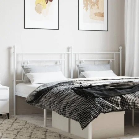 Cabecero de metal blanco 180 cm de , Cabeceros y pies de cama - Ref: Foro24-374424, Precio: 37,51 €, Descuento: %