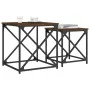Mesas de centro apilables 2 pzas madera ingeniería roble marrón by , Coffee table - Ref: Foro24-838947, Price: 40,16 €, Disco...