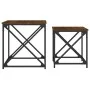 Mesas de centro apilables 2 pzas madera ingeniería roble marrón by , Coffee table - Ref: Foro24-838947, Price: 40,16 €, Disco...