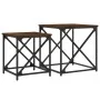 Mesas de centro apilables 2 pzas madera ingeniería roble marrón by , Coffee table - Ref: Foro24-838947, Price: 40,16 €, Disco...