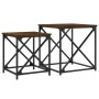 Mesas de centro apilables 2 pzas madera ingeniería roble marrón by , Coffee table - Ref: Foro24-838947, Price: 40,50 €, Disco...