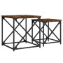 Mesas de centro apilables 2 pzas madera ingeniería roble humo by , Coffee table - Ref: Foro24-838945, Price: 43,31 €, Discoun...
