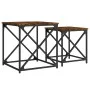 Stapelbare Couchtische, 2 Stück, Eichenholz in Rauchoptik. von , Couchtisch - Ref: Foro24-838945, Preis: 38,61 €, Rabatt: %