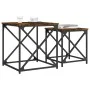 Stapelbare Couchtische, 2 Stück, Eichenholz in Rauchoptik. von , Couchtisch - Ref: Foro24-838945, Preis: 38,61 €, Rabatt: %